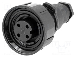 Connector: circular; plug; female; PIN: 4; Buccaneer Standard; IP68