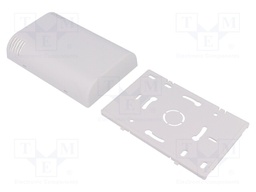 Enclosure: wall mounting; X: 80mm; Y: 120mm; Z: 25mm; ABS; white