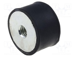Vibroisolation foot; Ø: 25mm; H: 15mm; Shore hardness: 55±5; 612N