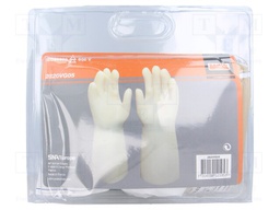 Protective gloves; Size: 10; latex; insulated; 750VDC
