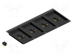 Connector: pin strips; pin header; male; PIN: 2; 2.54mm; SMT; 1x2