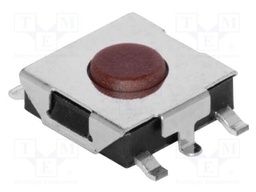 Microswitch TACT; SPST-NO; Pos: 2; 0.05A/12VDC; SMT; none; 1N; 6x6mm