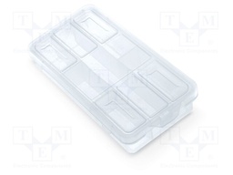 Container: collective; with partitions; transparent; 180x90x35mm