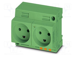 Connector: AC supply; socket; female; 16A; PIN: 3; push-in; 250VAC