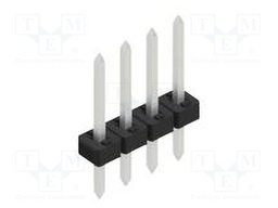 Connector: pin strips; pin header; male; PIN: 4; 2mm; THT; 1x4; 100V