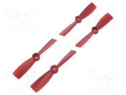 Propeller; red; Pcs: 4; Kit: 2x CW + 2x CCW; Number of blades: 2
