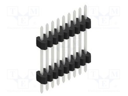 Connector: pin strips; pin header; male; PIN: 9; 1.27mm; THT; 1x9