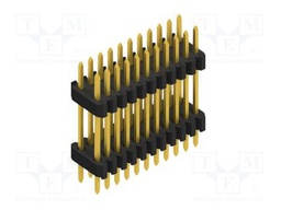 Connector: pin strips; pin header; male; PIN: 22; 1.27mm; THT; 2x11