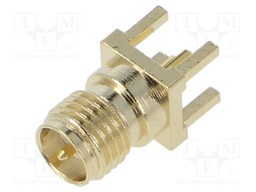 Connector: RP-SMA; socket; male; straight; THT; on PCBs; PTFE