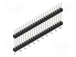 Connector: pin strips; pin header; male; PIN: 22; 2.54mm; SMT; 1x22