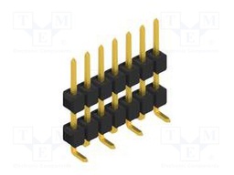 Connector: pin strips; pin header; male; PIN: 7; 2.54mm; SMT; 1x7