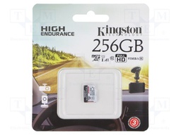 Memory card; microSD; R: 95MB/s; W: 45MB/s; UHS-I U1; 256Gb