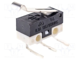 MICROSWITCH, LEVER, SPDT, 0.1A, 125VAC