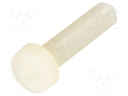 Screw; M5x20; 0.8; Head: cheese head; slotted; 1,3mm; polyamide