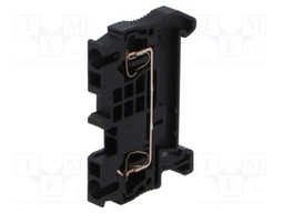 Splice terminal: rail; 0.08÷2.5mm2; ways: 1; terminals: 2; black
