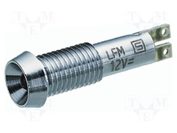 Indicator: LED; recessed; 24VDC; Cutout: Ø8.4mm; IP67; connectors