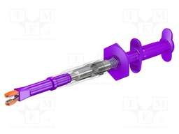 Clip-on probe; crocodile; 16A; violet; Plating: nickel plated; 1kV