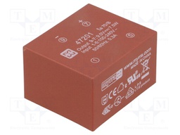 Converter: AC/DC; 7.5W; Uout: 9VDC; Iout: 830mA; 80%; Mounting: PCB