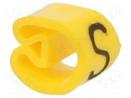 Markers for cables and wires; 2.5÷5mm; PVC; yellow; leaded