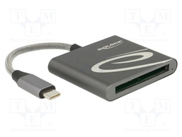 Card reader: memory; CFast™,USB C plug; PnP; grey; 5Gbps; 0.08m