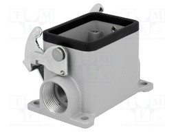Enclosure: for HDC connectors; JEI; size 44.27; closed; IP65; PG16