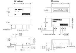 Converter: DC/DC; 1W; Uin: 10.8÷13.2V; Uout: 12VDC; Uout2: -12VDC