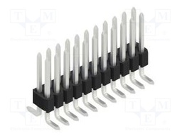 Connector: pin strips; pin header; male; PIN: 22; 1.27mm; SMT; 2x11