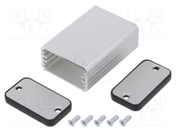 Enclosure: with panel; 1455; X: 45mm; Y: 25mm; Z: 60mm; aluminium