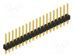 Connector: pin strips; pin header; male; PIN: 19; 2.54mm; THT; 1x19