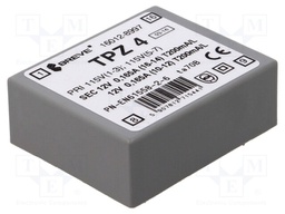 Transformer: mains; 4VA; 115VAC; 12V; 12V; Mounting: PCB; IP00