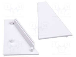 Cap for LED profiles; white; ABS; Application: CORNER27