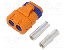 Connector: DC supply; plug; LFB50; female; PIN: 2; for cable; orange