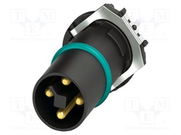 Connector: M12; contact insert; PIN: 4; 63V; straight; THR; 12A