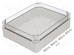 Enclosure: multipurpose; X: 270mm; Y: 340mm; Z: 106mm; INDUSTRIAL