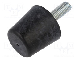 Vibroisolation foot; Ø: 38mm; Shore hardness: 70±5; 1432N; 164N/mm