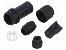 Connector: circular; plug; female; PIN: 6; w/o contacts; for cable