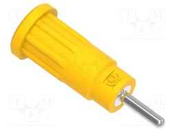Connector: 2mm banana; socket; yellow; plug pin 2mmx9mm