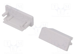 Cap for LED profiles; white; ABS; Application: SURFACE14