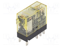 Relay: electromagnetic; DPDT; Ucoil: 24VAC; 6A/250VAC; 6A/30VDC