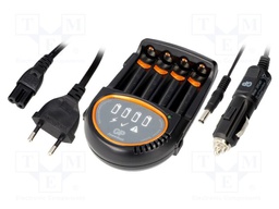 Charger: microprocessor-based; Ni-MH; Size: AA,AAA