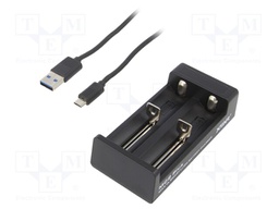 Charger: microprocessor-based; Li-Ion; 1A; Cells quantity: 2