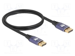 Cable; DisplayPort plug,both sides; DisplayPort 1.4; 1m; black