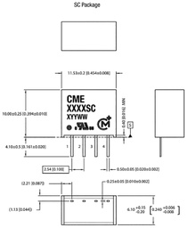 Converter: DC/DC; 0.75W; Uin: 4.5÷5.5V; Uout: 5VDC; Iout: 150mA; SIP