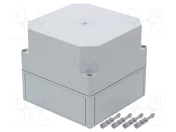 Enclosure: multipurpose; X: 180mm; Y: 182mm; Z: 165mm; PK; light grey