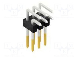 Connector: pin strips; pin header; male; PIN: 6; 2.54mm; THT; 2x3