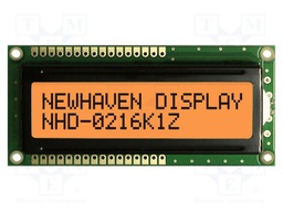 Display: LCD; STN Negative; 16x2; grey; 80x36mm; LED; 5V