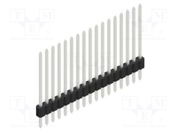 Connector: pin strips; pin header; male; PIN: 17; 1.27mm; THT; 1x17