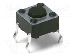Microswitch TACT; SPST-NO; Pos: 2; 0.05A/12VDC; THT; none; 1.6N