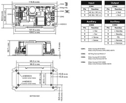 Power supply: switched-mode; open; 300W; 120÷370VDC; 85÷264VAC