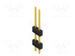 Connector: pin strips; pin header; male; PIN: 2; 2.54mm; THT; 2x1